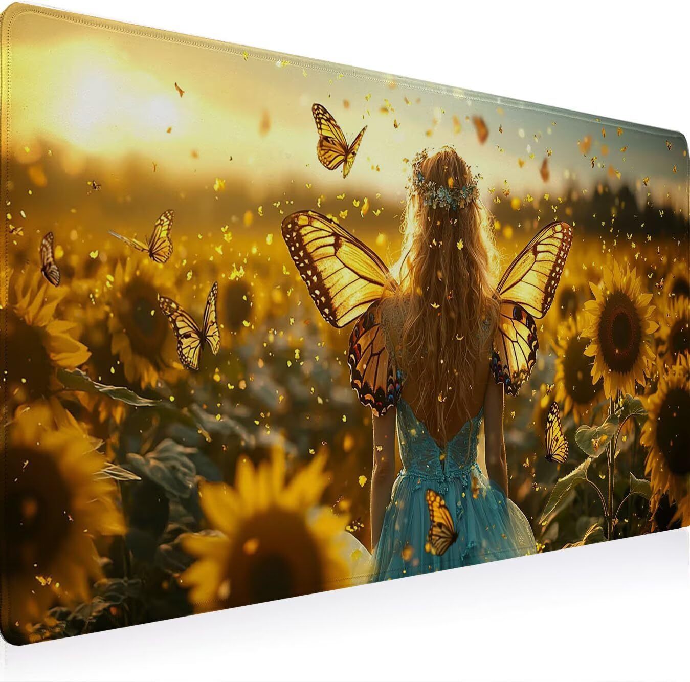 Podkładka pod mysz, podkładka pod mysz XXL 1200 x 600 mm podkładka pod mysz dla graczy, wodoodporna gumowa podstawa, duża podkładka pod mysz do gier na biurko szyte krawędzie wodoodporna