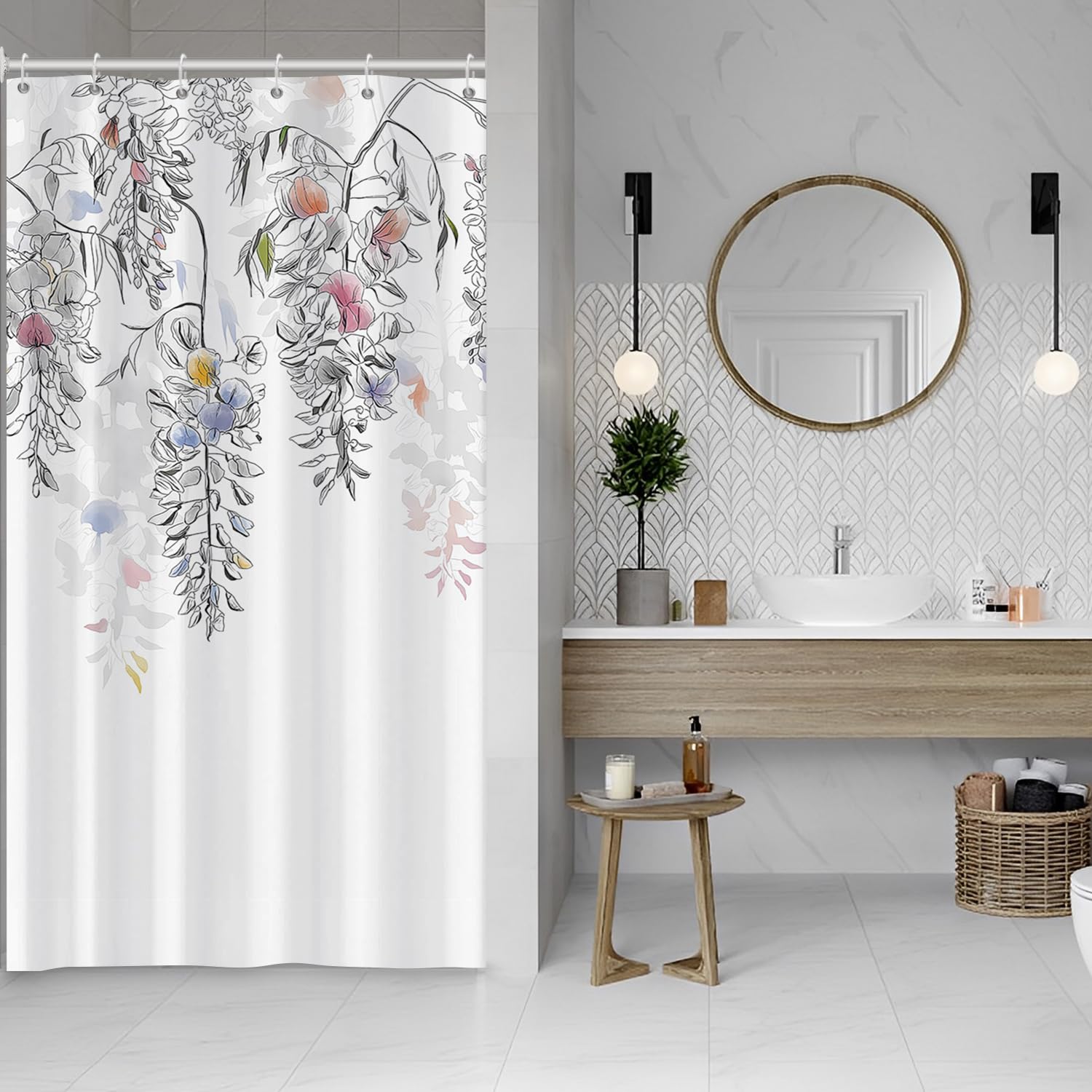 ASDCXZ Leaves Shower Curtain 120x200 cm