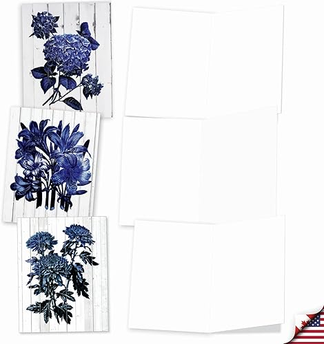 Miniatura 4 de The Best Card Company - 10 tarjetas de notas en blanco con sobres (4 x 5.12 pulgadas) - Tarjetas a granel para todas las ocasiones en caja - Flores