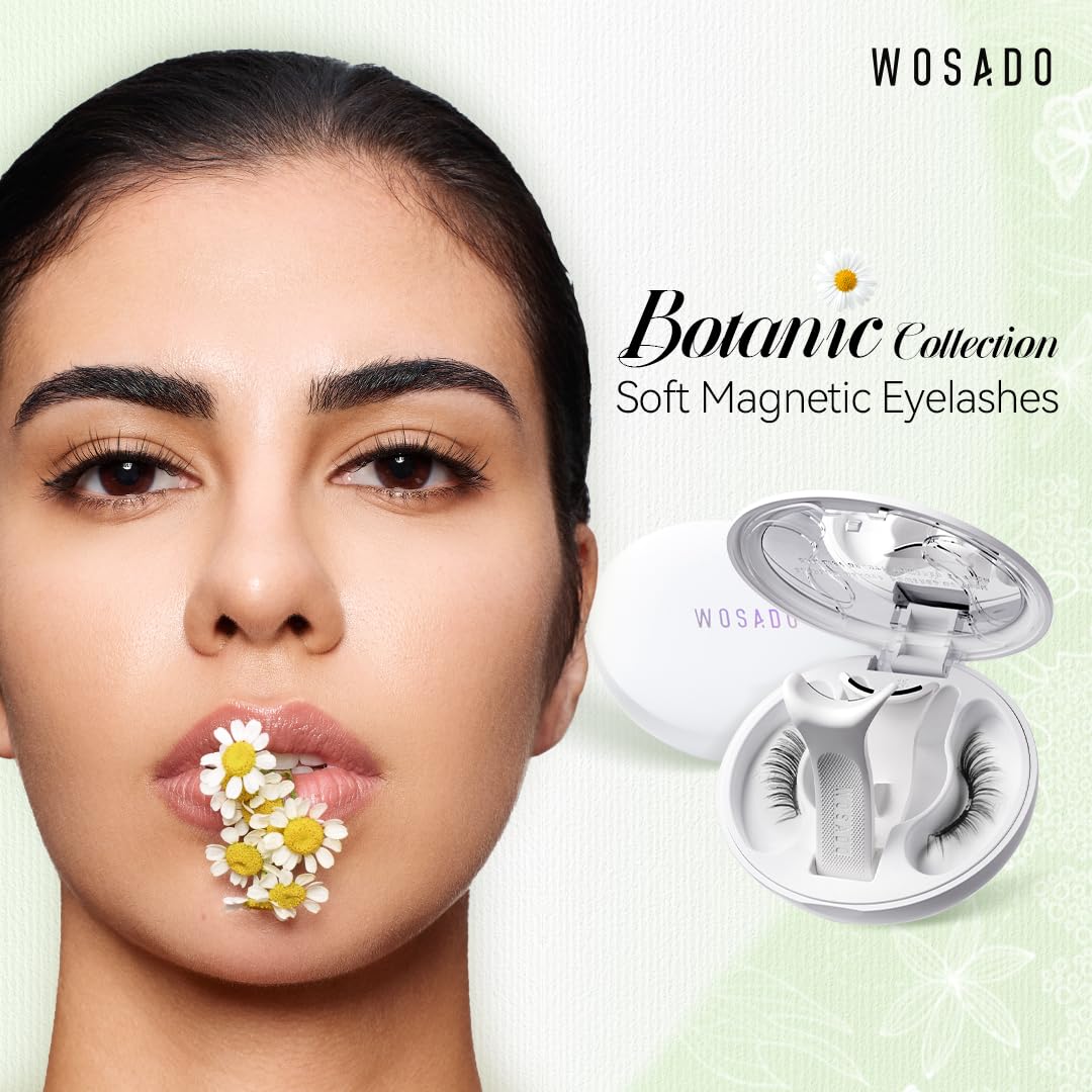 まつ毛・つけまつ毛用品 WOSADO Glue-Free Magnetic Eyelash Amazon.com: WOSADO Soft Magnetic Eyelashes Kit with Applicator