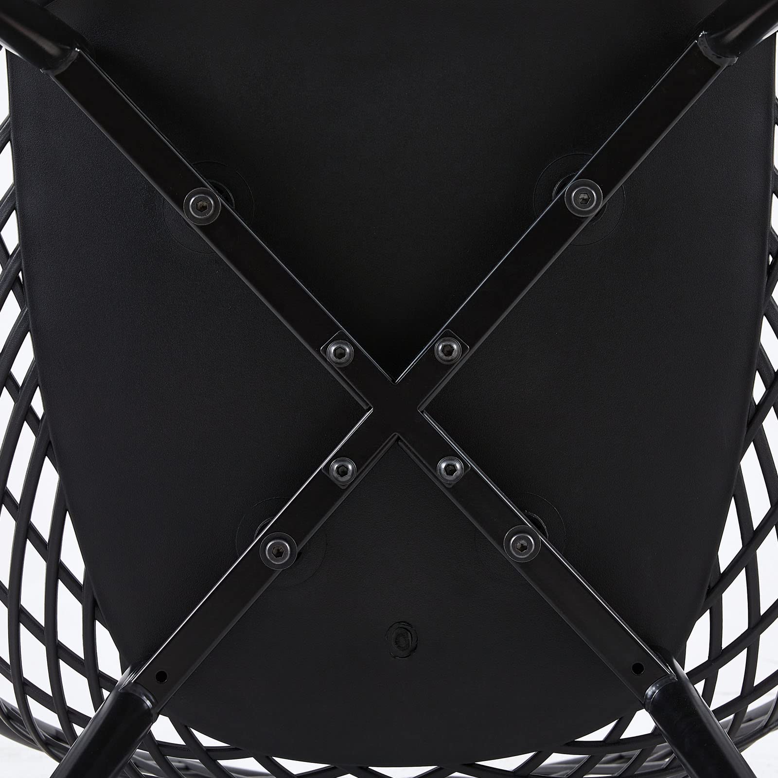 buybyroom chaises Salle Manger Lot de 8 Chaise scandinave avec Pieds en métal Chaise Salon Cuisine Confortable Chaise Salle a Manger, Noir