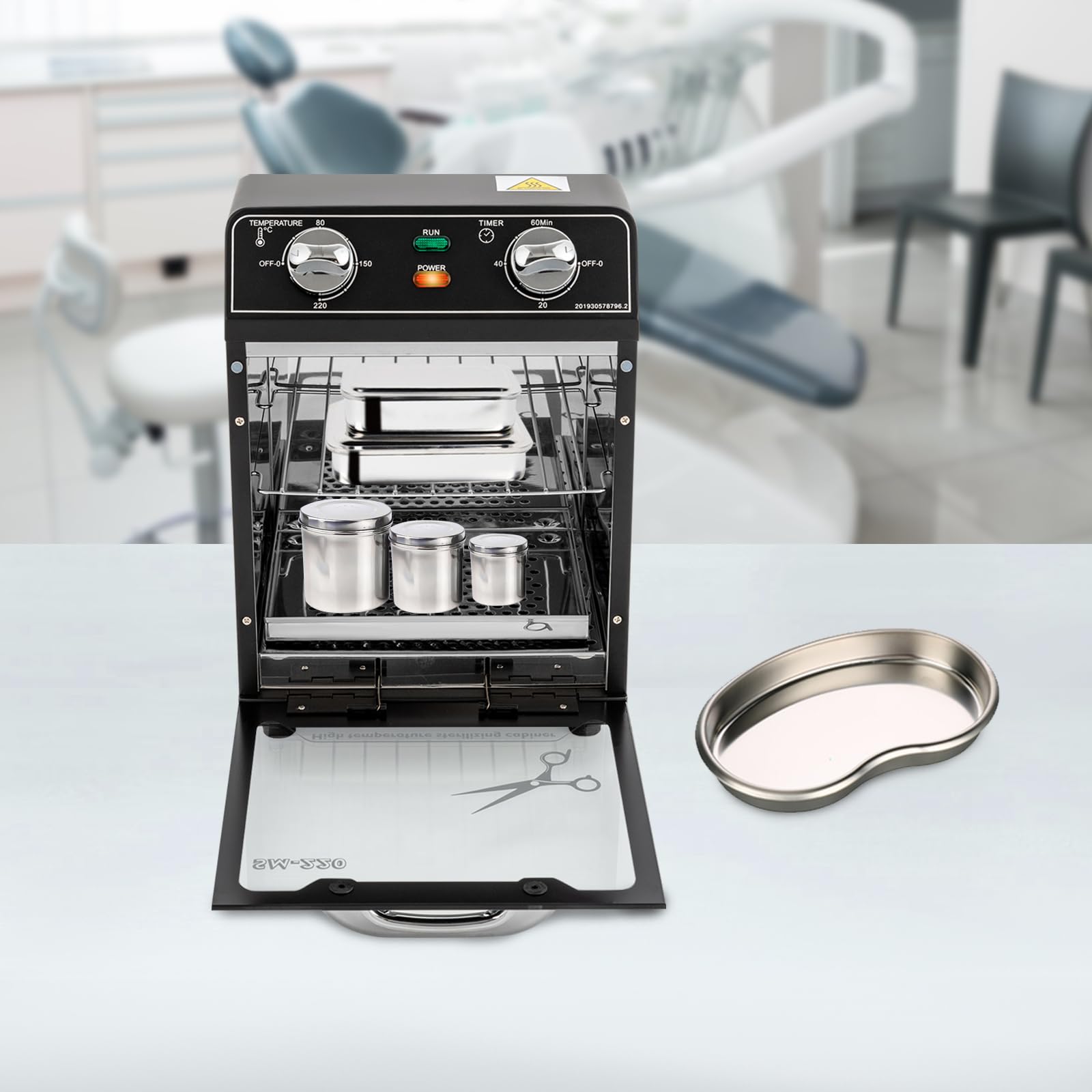 Sterilisatoren, Hochtemperatur- und Salon-Sterilisator, Sterilisator Für Instrumente, Mit einstellbarem Timer, Für die Sterilisation von zahnärztlichen Werkzeugen, Manikürwerkzeugen, Metallutensilien