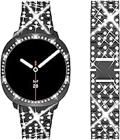 Vista 9 de SUPOIX - Correa con estuche compatible para Samsung Galaxy Watch 8/7/6 de 40 mm y 44 mm, correa de repuesto con brillo para mujer de 20 mm