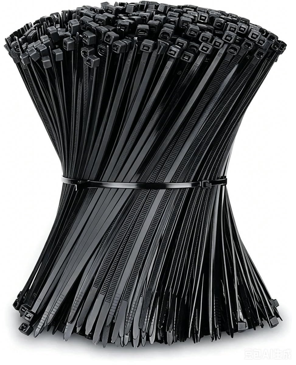 10-1000 pcs Clamping Collar rilsan Cable Ties clamp Greenhouse Clamps self-Tightening Necklace belts-Black-3x100mm-400pcs