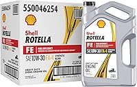 Vista 1 de Shell Rotella T5 FE 10W-30 Aceite de Motor Diésel de Mezcla Sintética, 1 Galón (Paquete de 3)