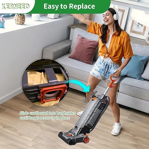 Miniatura 6 de Paquete de 12 bolsas de vacío AH10243 para aspiradoras verticales Hoover Commercial Hushtone CU2 CH54013 CH54015 CH54113 CH54115#Part AH10243