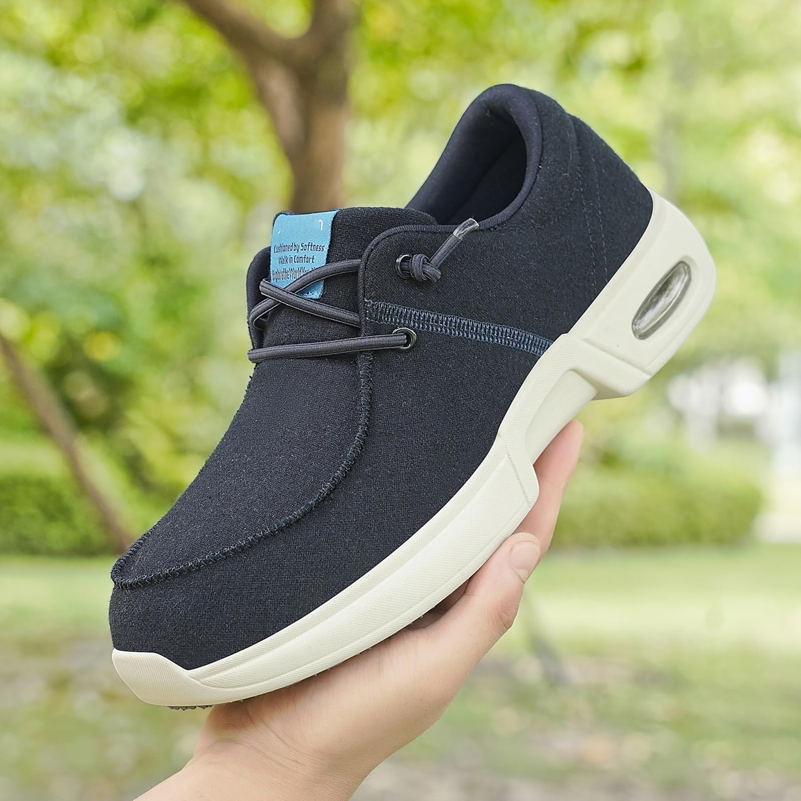 Damskie buty do chodzenia dla diabetyków Męskie wsuwane buty sportowe - bardzo szerokie Lekkie, oddychające, antypoślizgowe Modne tenisówki do uprawiania sportu i biegania(Niebieski,EU 44.5)