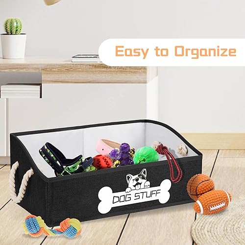 Miniatura 7 de Caja de juguetes de tela plegable para perros y contenedor de almacenamiento con asa, cesta trapezoidal, organizador de pecho para juguetes, mantas