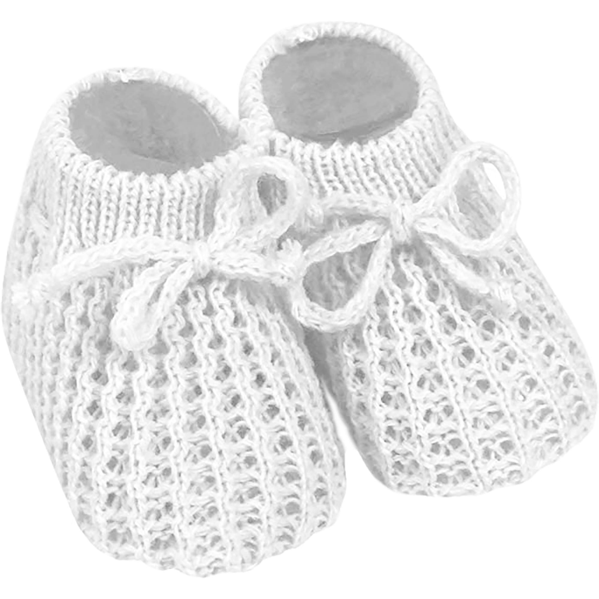 TeddyT's Baby 0-3 Months Super Soft Knitted Sock Boots (White)