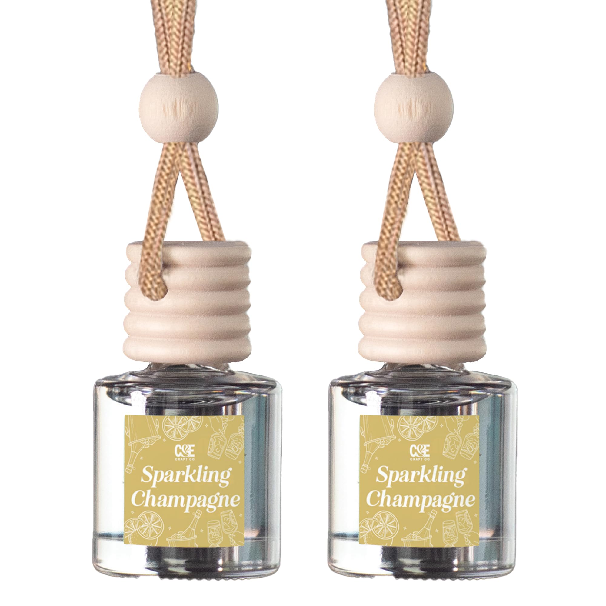 CANDECraftCo 2 Pack Hanging Car Air Freshener Diffuser for Essential Oils