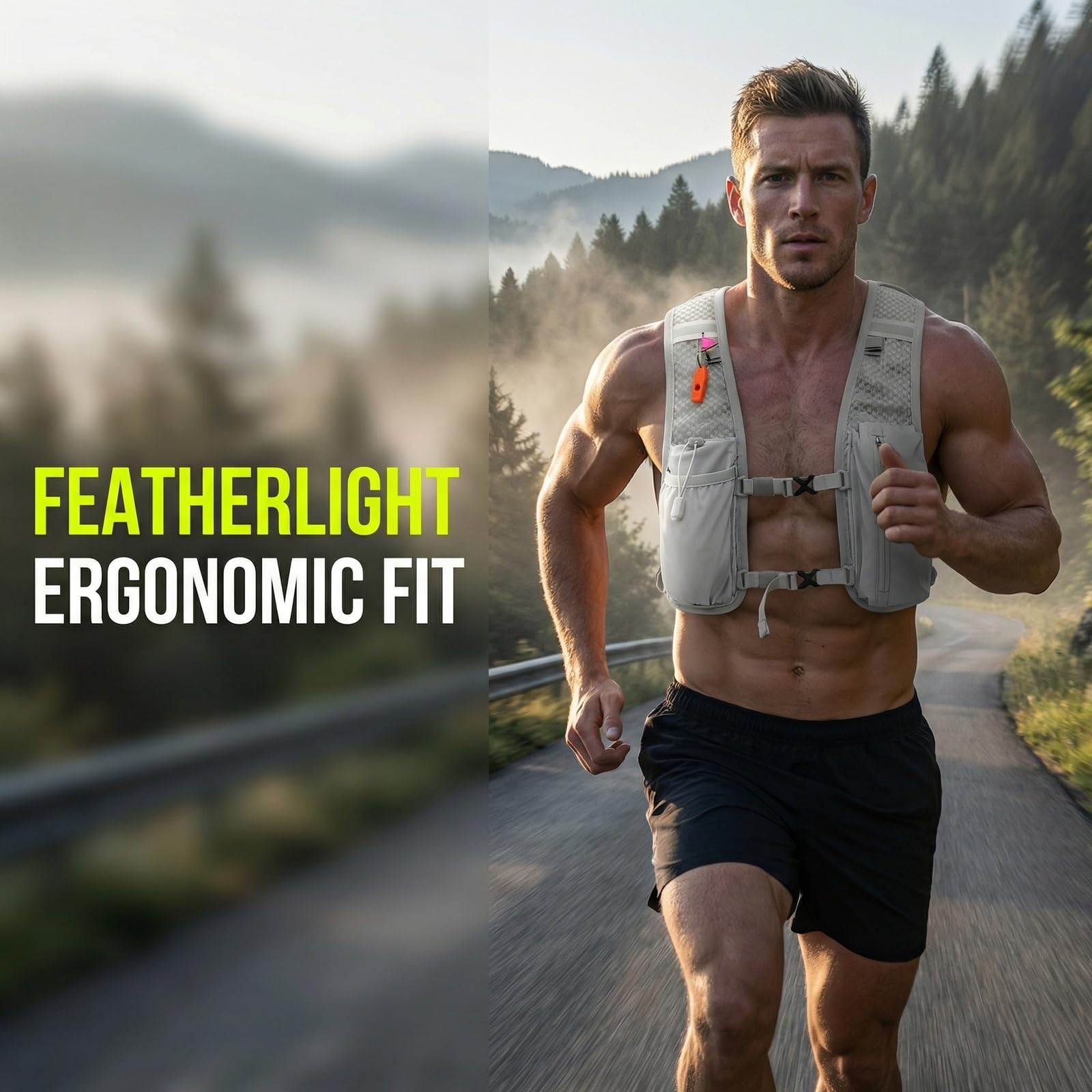 Zimoer Chaleco de Hidratación Ultraligero, Multifunción Mochila de Hidratación Ligero, Trail Running Vest Chalecos Running Mujer Hombre para Deporte Ciclismo Escalada Senderismo — view 5