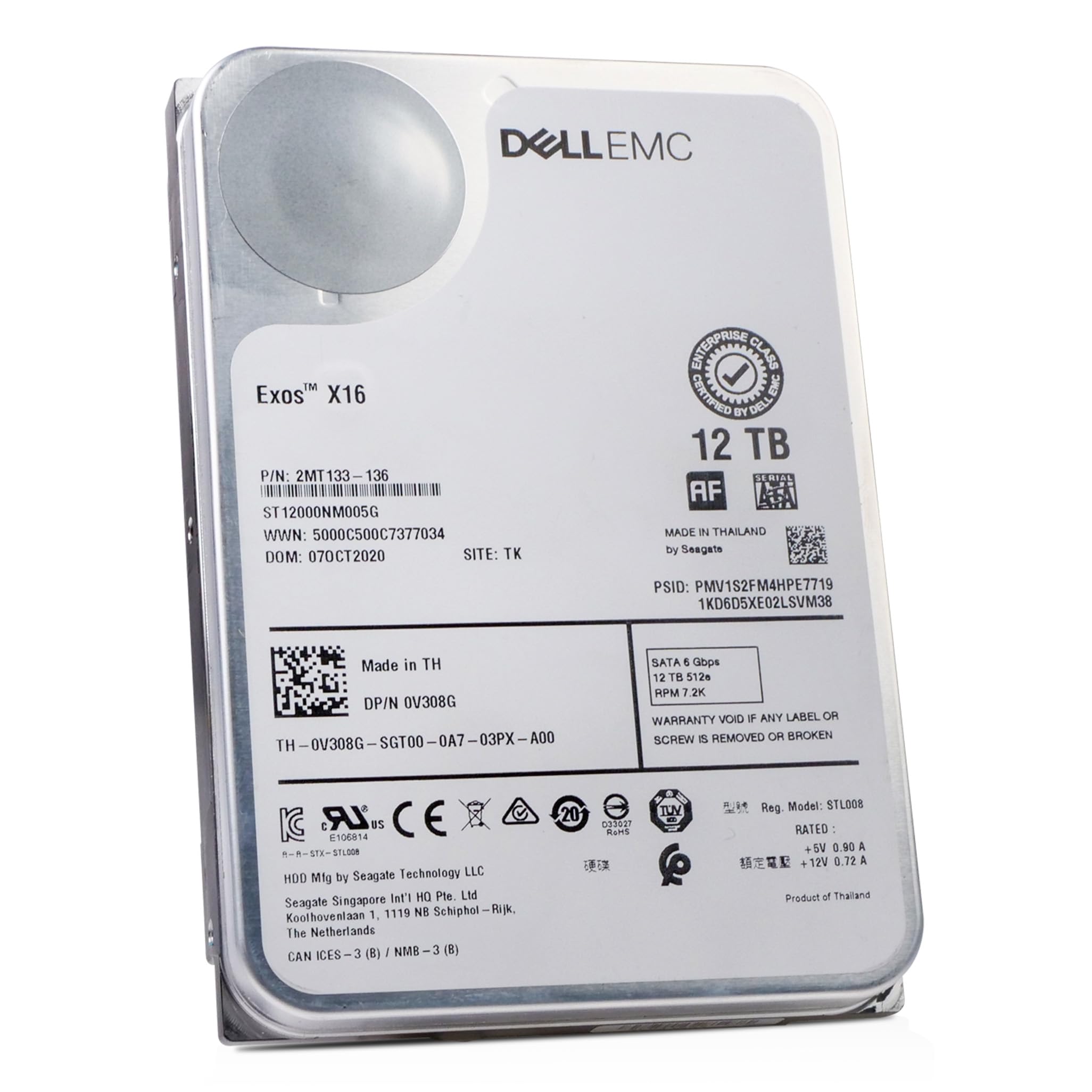 Amazon.com: Dell/Seagate Exos X16 12TB ST12000NM005G 7.2K RPM SATA