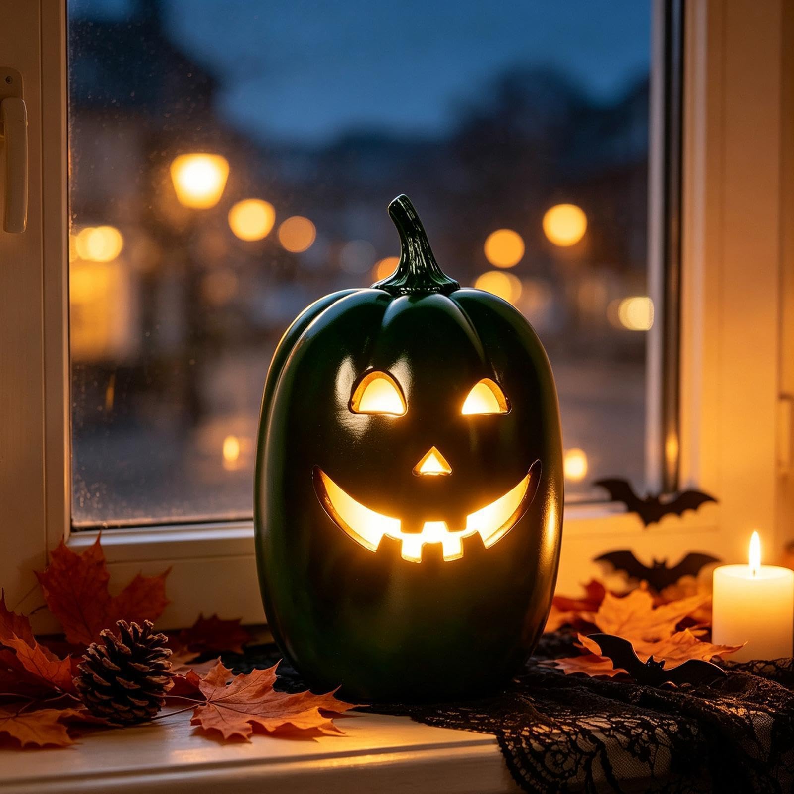 a forma di a batteria, in resina, divertente decorazione per la | Luci decorative Lampada di Halloween per la casa Soggiorno Camera da letto Scrivania Mensola Camino Fattoria Festa Vacanze