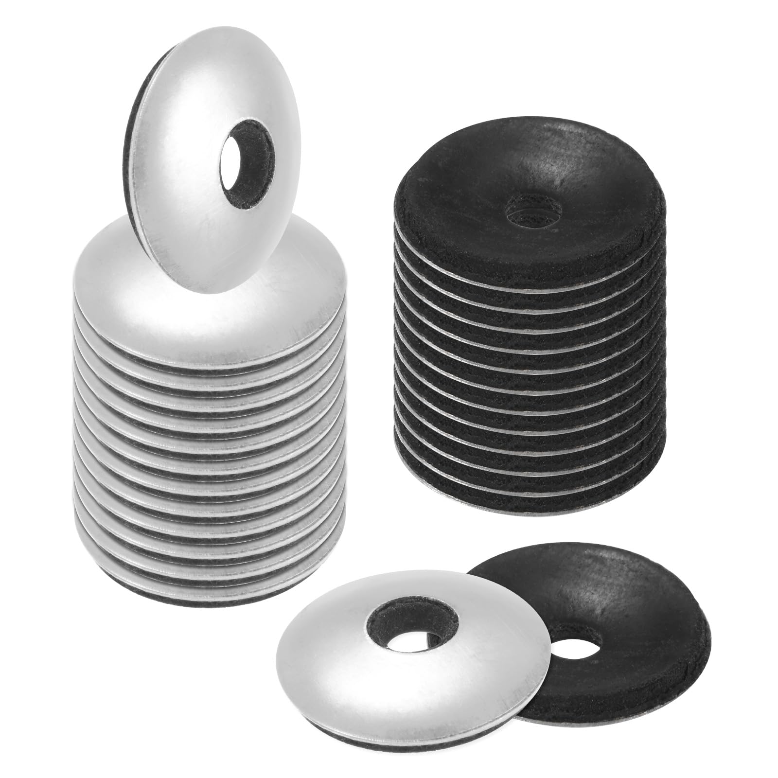 M METERXITY M5.5 x 19mm EPDM Bonded Sealing Rubber Washers, 80-Pack 304 Stainless Steel Neoprene Rubber Washers Gasket for Bolts/Screws/Machinery/Ships/Roof