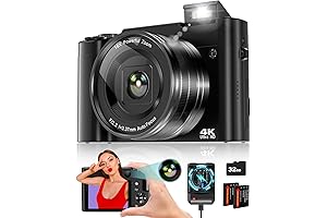 4K Camera: 64MP Autofocus Vlogging Camera for YouTube, Your Perfect Travel Companion