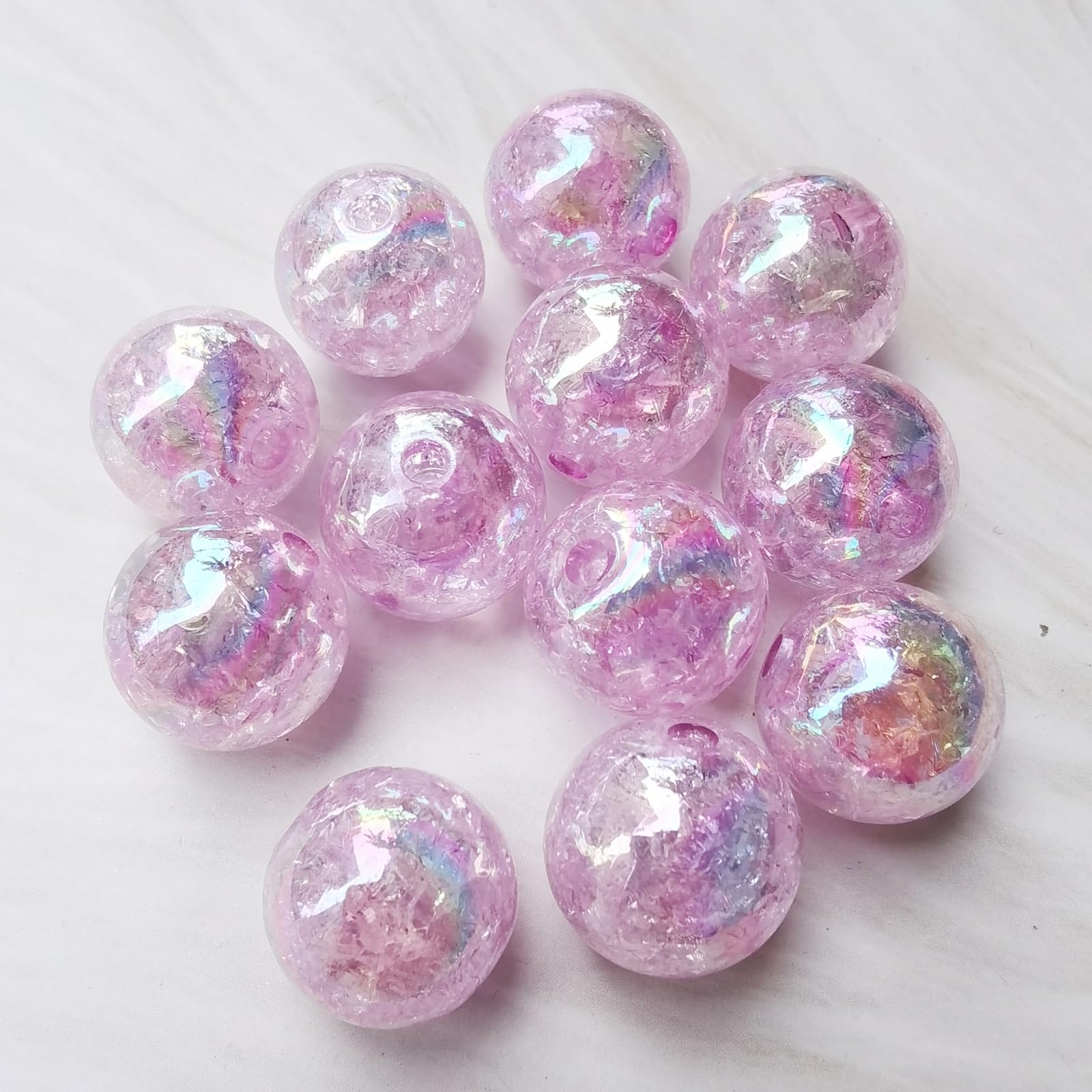 ANCADN Perles Rondes Colorées En Acrylique De 16 Mm Pour La Fabrication
