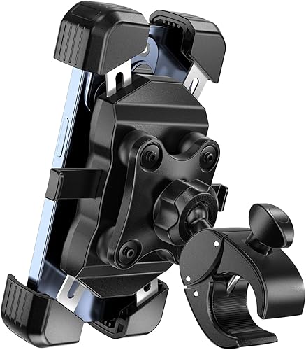 Soporte de teléfono para bicicleta con amortiguador de vibraciones, soporte para teléfono celular de motocicleta antivibraciones, soporte de
