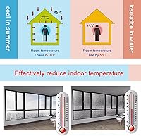 Vista 3 de Película opaca reflectante para ventana, visera solar para habitación, película aislante de papel de aluminio, película de privacidad para ventana