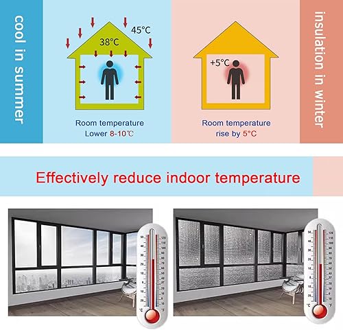 Miniatura 3 de Película opaca reflectante para ventana, visera solar para habitación, película aislante de papel de aluminio, película de privacidad para ventana