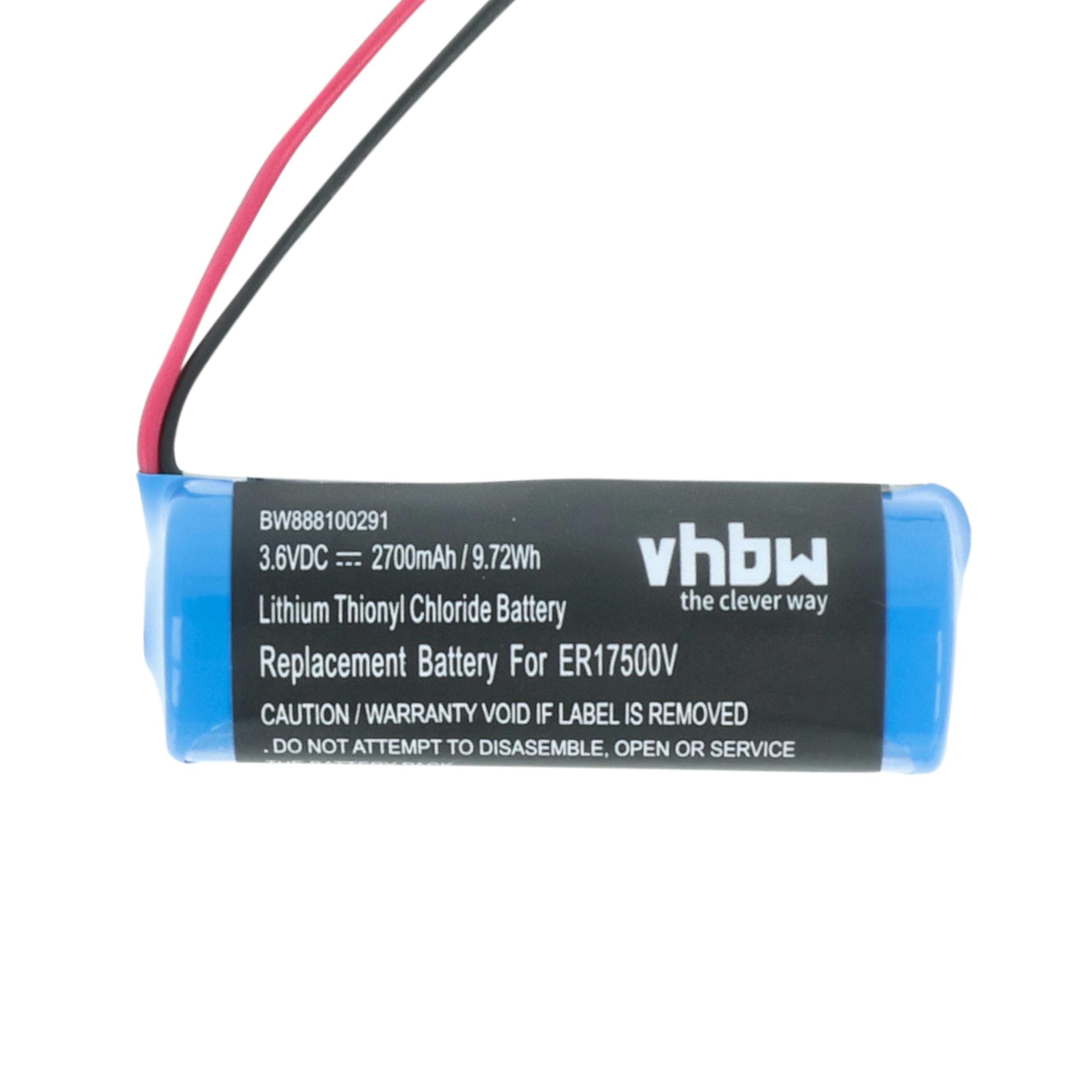 vhbw 5x batteria sostituisce Toshiba ER17500V per Programmable Logic Controller (2700mAh, 3,6V, Li-MnO2)