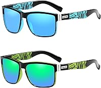 Vista 10 de Gafas de sol deportivas polarizadas para hombre Ciclismo Correr Pesca Golf Moda Gafas de sol Mujeres HD6009 Lente polarizada con espejo azul y negro