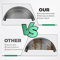 Vista 7 de HECASA Guardabarros de remolque redondo de acero de un solo eje y parte trasera de guardabarros para ruedas de 14 a 16 pulgadas de diámetro - 32 x 9