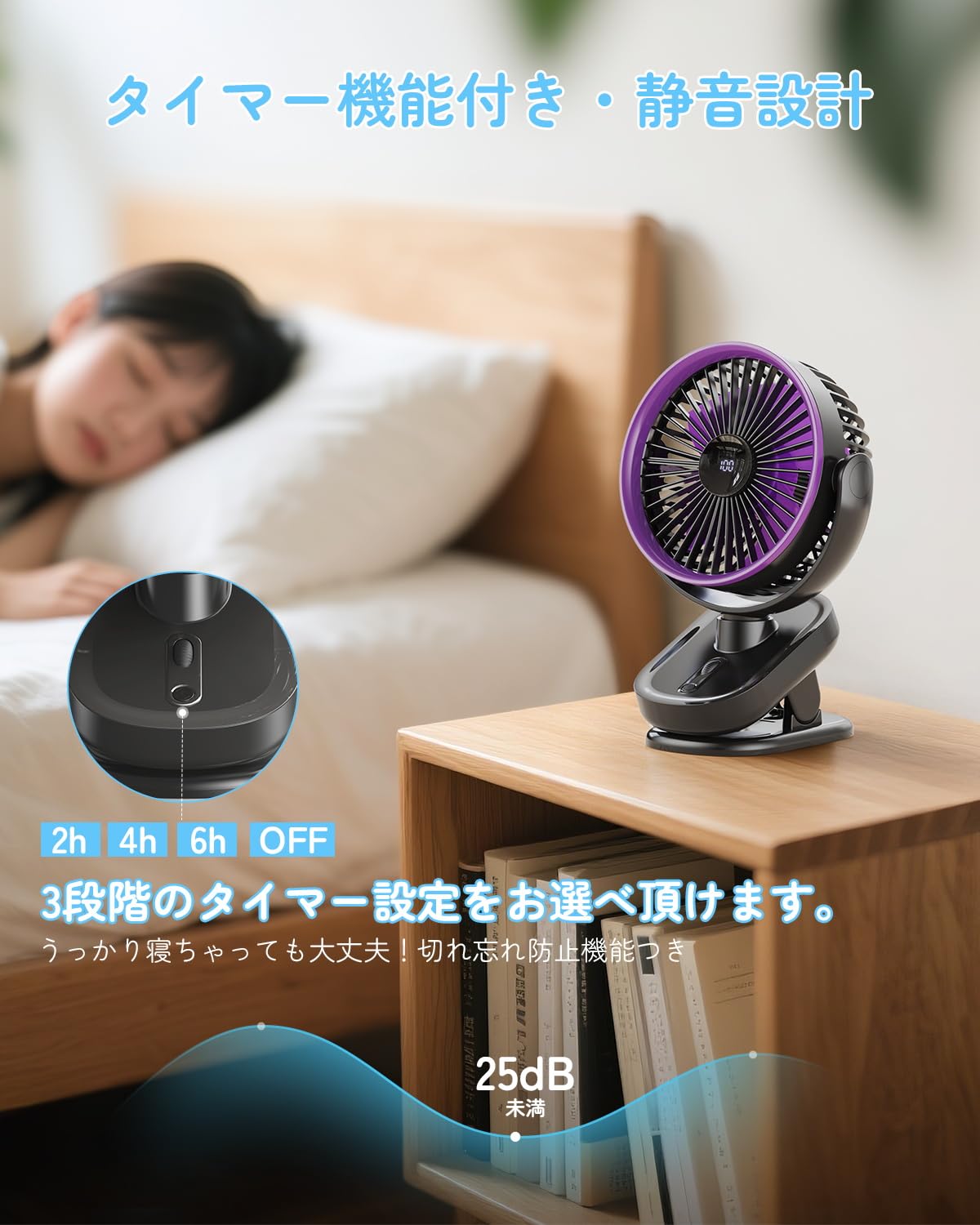 Amazon.co.jp: 【Amazon.co.jp限定】クリップ扇風機 卓上扇風機【自動