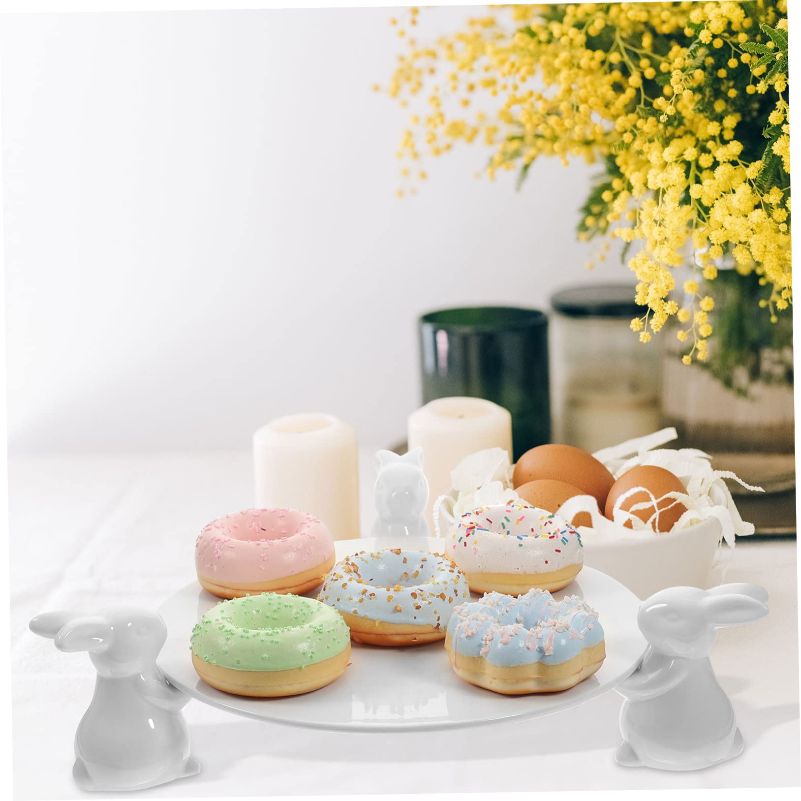 Garneck Alzata Decorativa Per Torta Pasquale in Ceramica Con Motivo 29 5 Cm Per Feste Ed Eventi