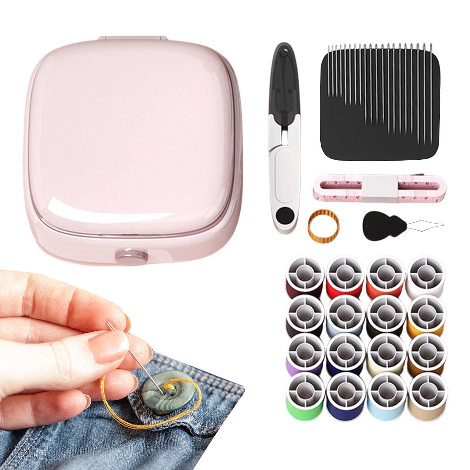 Magnetische Nadelbox Reise-Nähset | Für Anfänger, Erwachsene, Reparaturen, Selbstbau, Reise, Zuhause & Uni