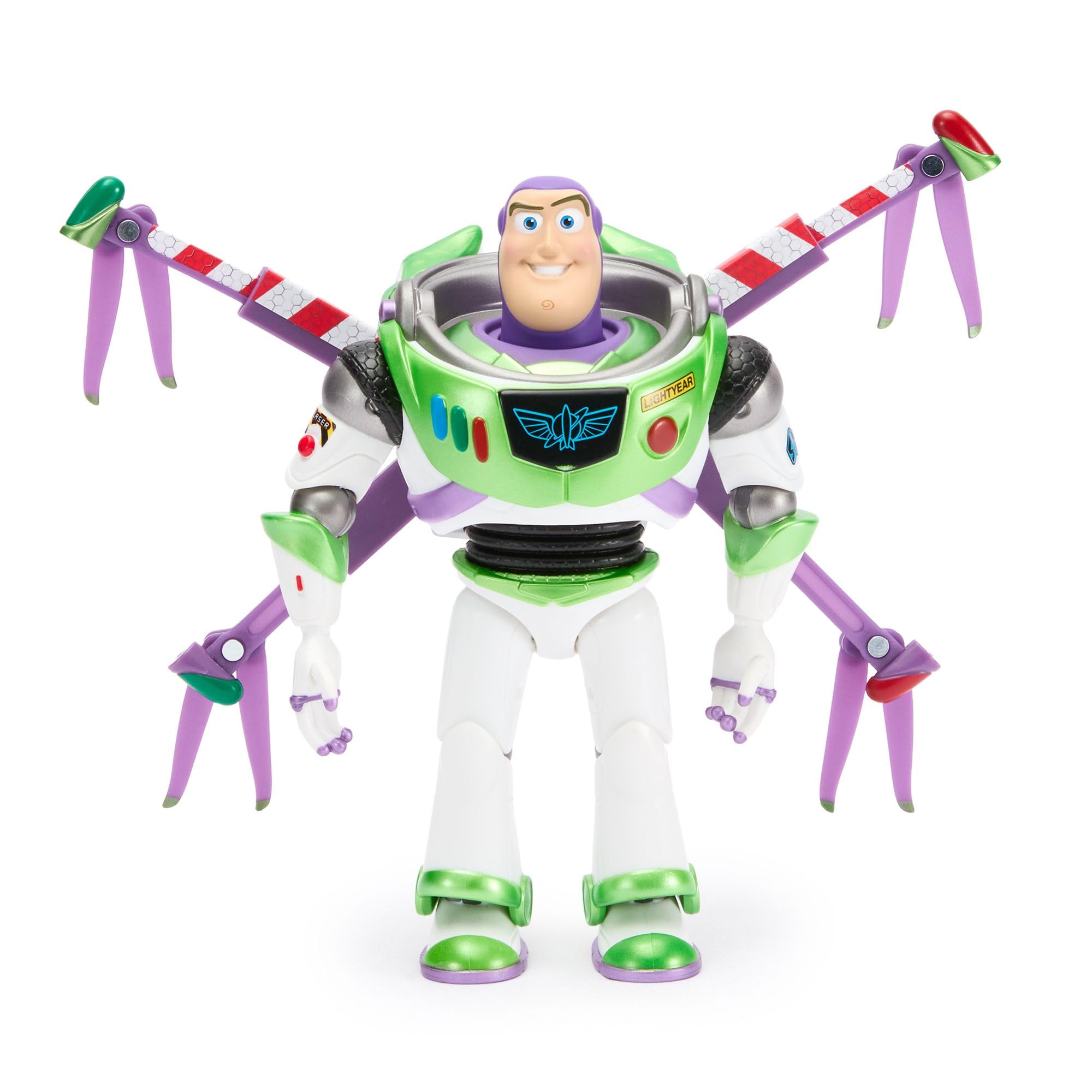 Disney Store Official Buzz Lightyear Transforming Action Figure | Toy Story 5 Toy 7'' Buzz Toy Disney Pixar Toys Posable Joints Retractable Wings