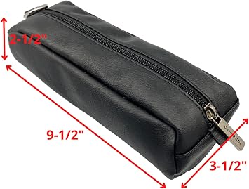 Electronics Organizer Case - Durable Vegan Leather - Reliable Travel Storage - Easy to Pack (Black)