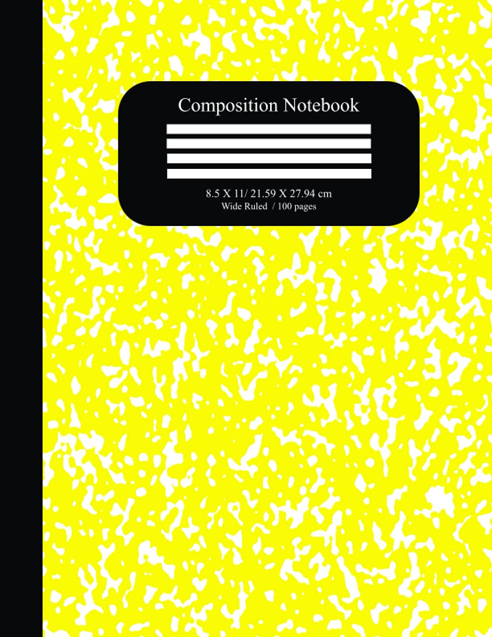 Yellow Composition Notebook Wide Ruled: Yellow Marble Wide Ruled ,8.5 x 11, 100 Pages, For kids, teens, and adults (Marble Yellow Composition Notebook)