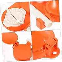 Vista 5 de DOITOOL 1 Unidades de envoltorios manuales para albóndigas, moldes de cocina para masa de tortilla, pasta, pierogi, pelmeni, naranja, 9.4 x 2.8 in