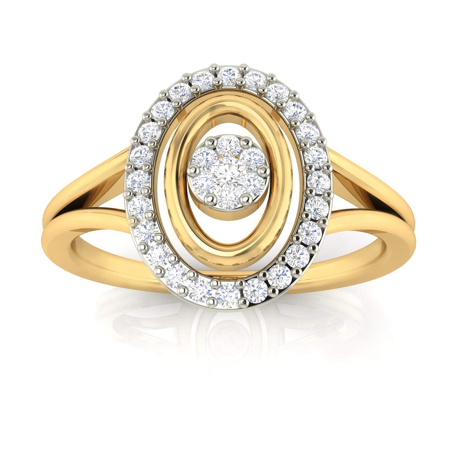 avsar 18k (750) Yellow Gold and Diamond Ring for Women-picture-20