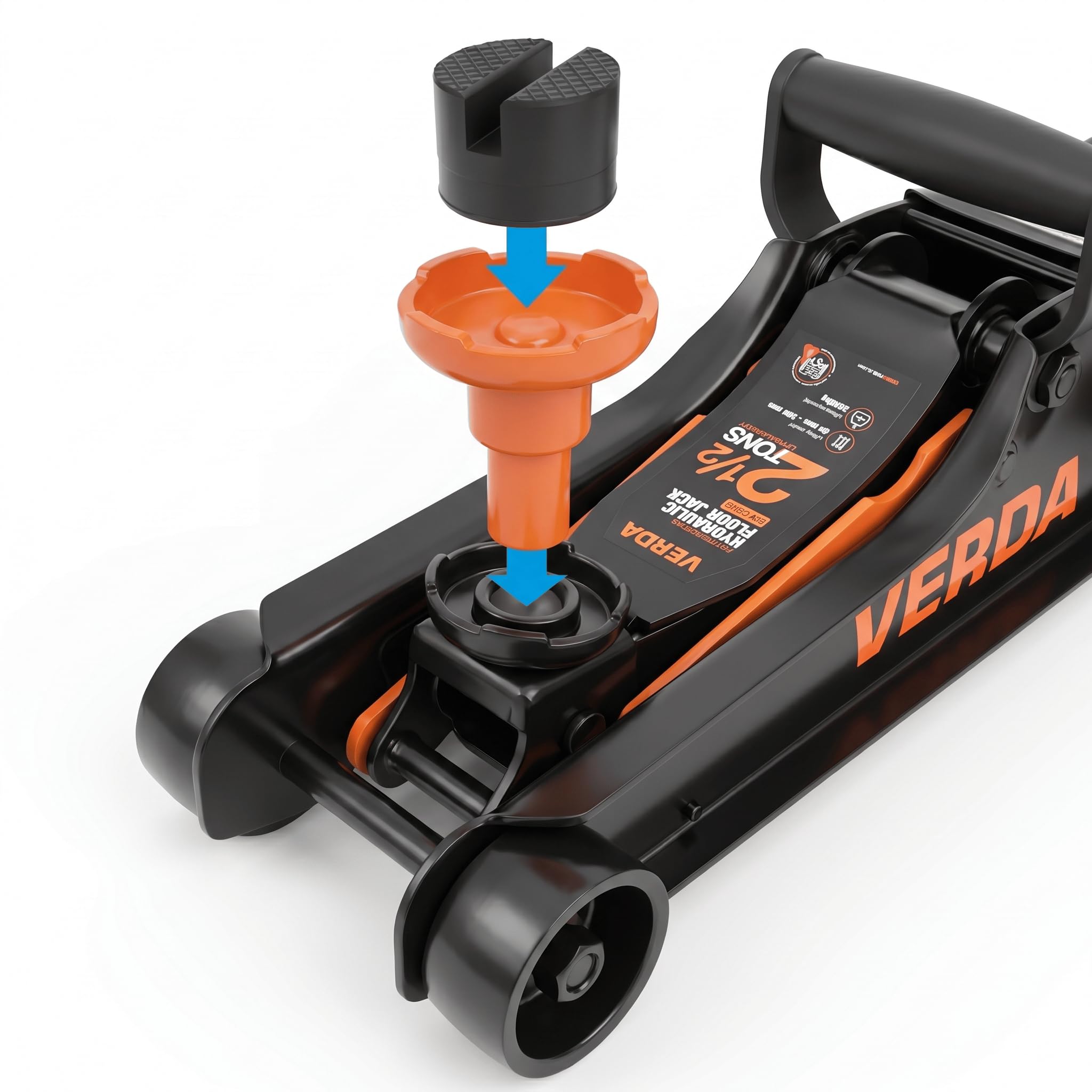 Verda Gato hidráulico de 2,5T, 85-365 mm, elevador para coches, profesional