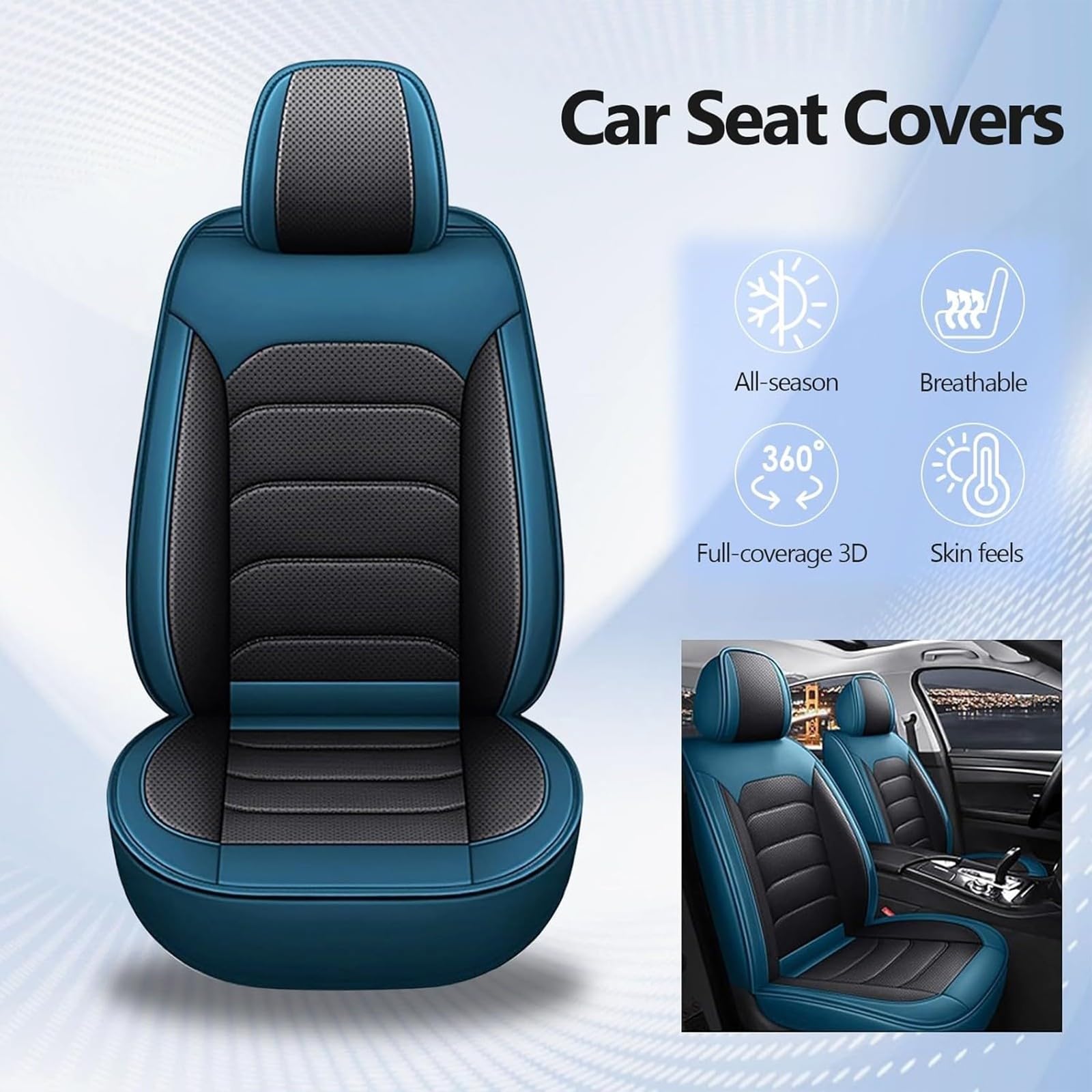 Genérico Fundas Asientos Coche para Dacia Duster SUV 2010-2025 | Conjunto De Fundas De Asiento Para 5 Plazas, Impermeables, Resistentes A Manchas Y ArañAzos