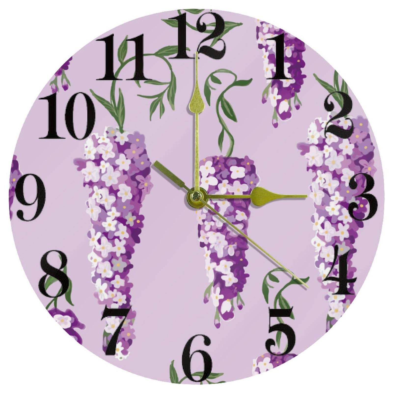 Horloge murale quartz silencieuse glycine maison bureau école 25cm