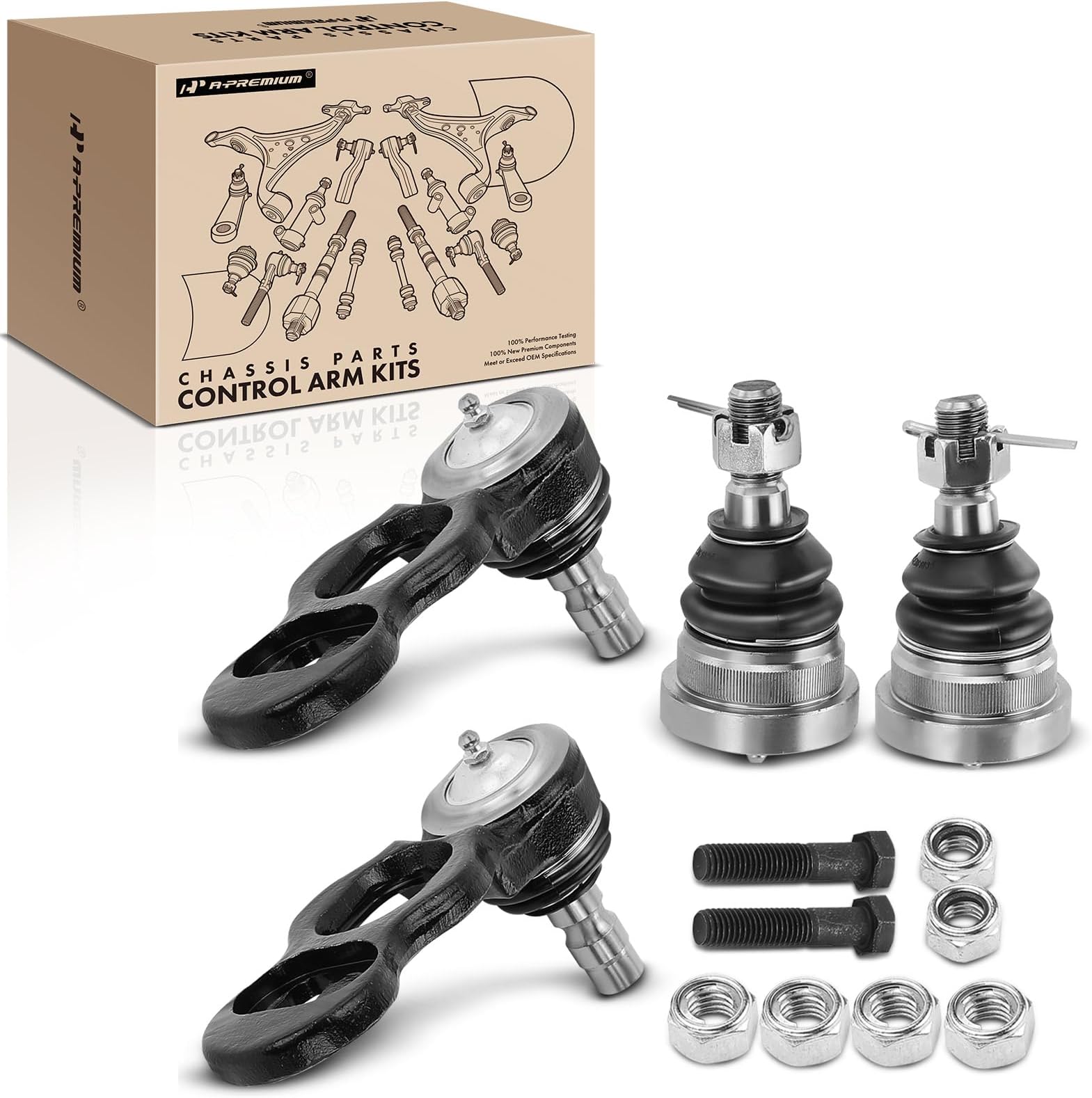 A-Premium Control Arm Kit Replacement for Ford Crown Victoria 1995-2002 Lincoln Town Car Mercury Grand Marquis Set of 4