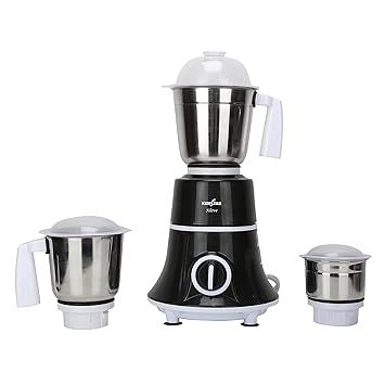 KENSTAR KLOVE 500 Watt | 3 Stainless Steel Mutlitfunctional Jar | Mixer Grinder_Black & White