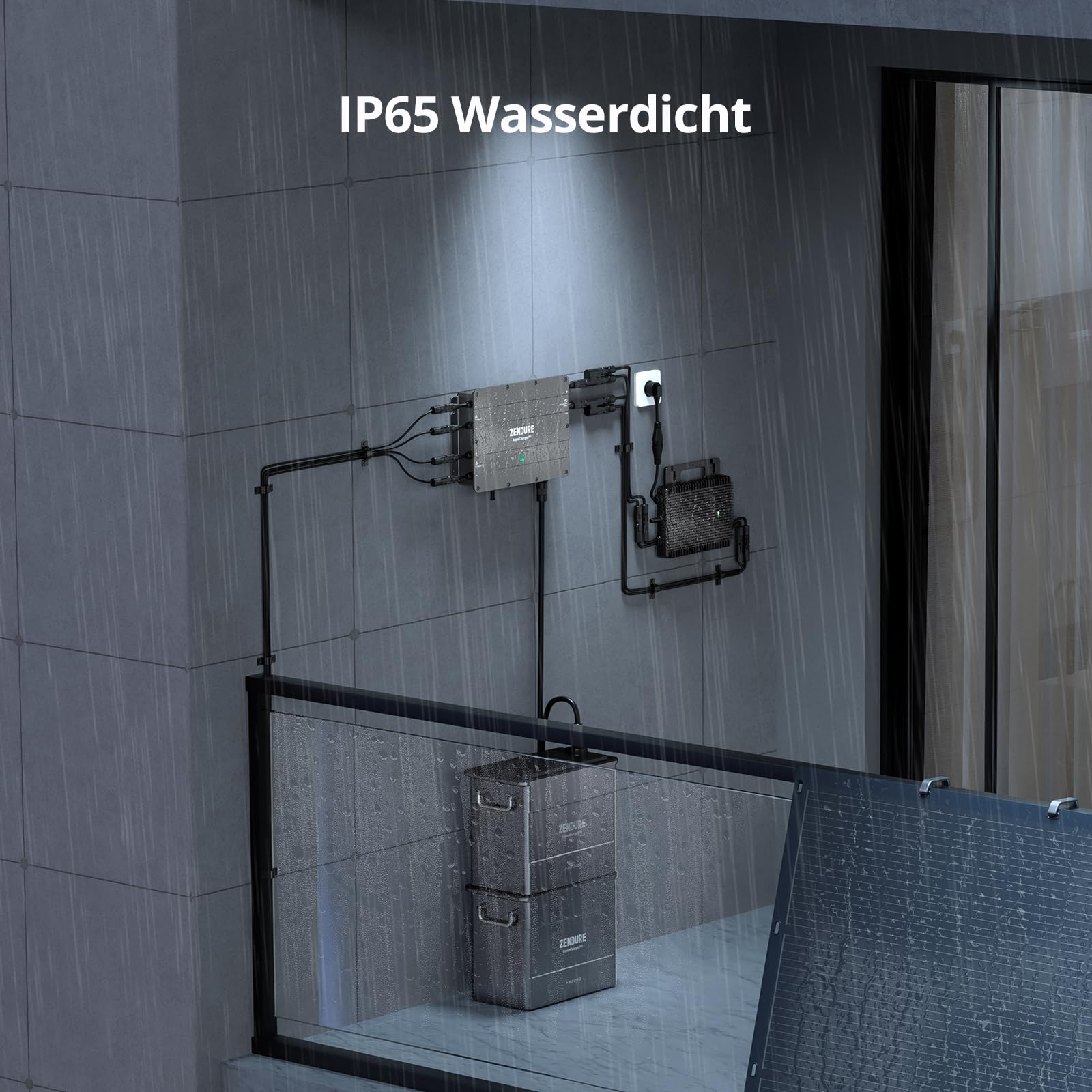 Zendure Hub 2000 Balkonkraftwerk für Speicher für SolarFlow, 1800 W Solar Eingang, AB2000L 1920 Wh LiFePO4, 7680 Wh Erweiterbare Kapazität, Kompatibel mit Shelly Pro 3EM, mit 1 AB2000L Akku