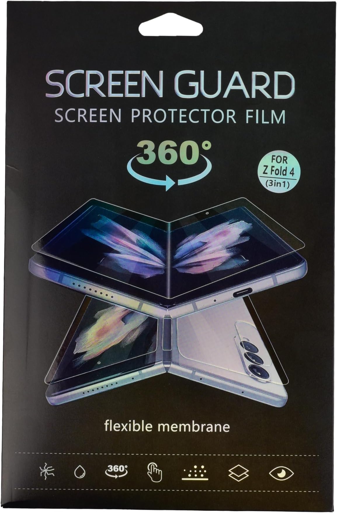 K-TEL Screen Protector Film for Samsung Z Fold 4 - Front Protective Film, Phone Display Shield, High Touch Sensitivity, Anti-Scratch & Fingerprint Protection - Transparent, Case Friendly, Bubble Free