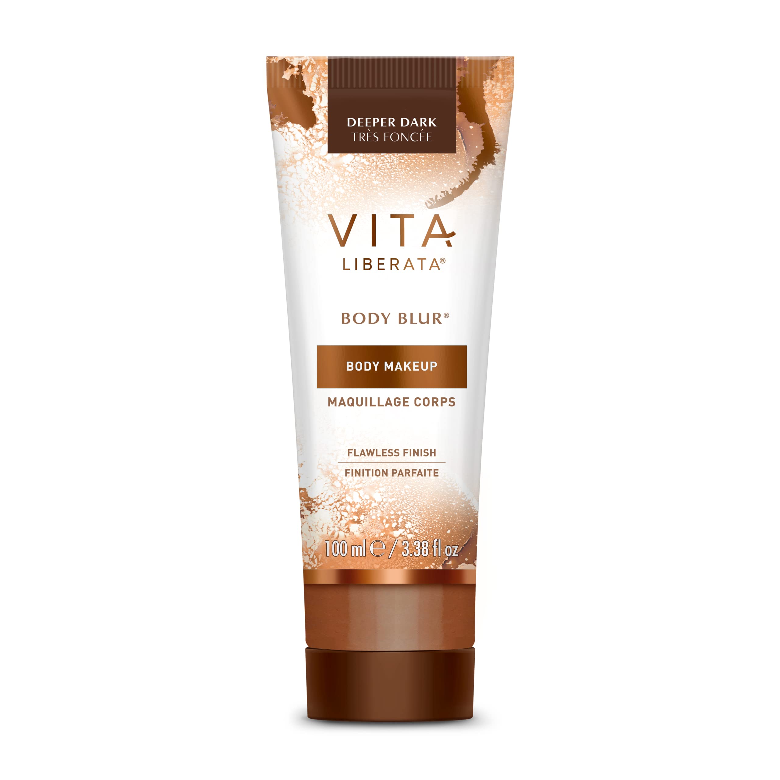 VITA LIBERATABody Blur - Deeper Dark, Skin Perfecting Leg & Body Makeup, Wash Off Instant Tan, Radiant Glow & Flawless Finish, 100ml