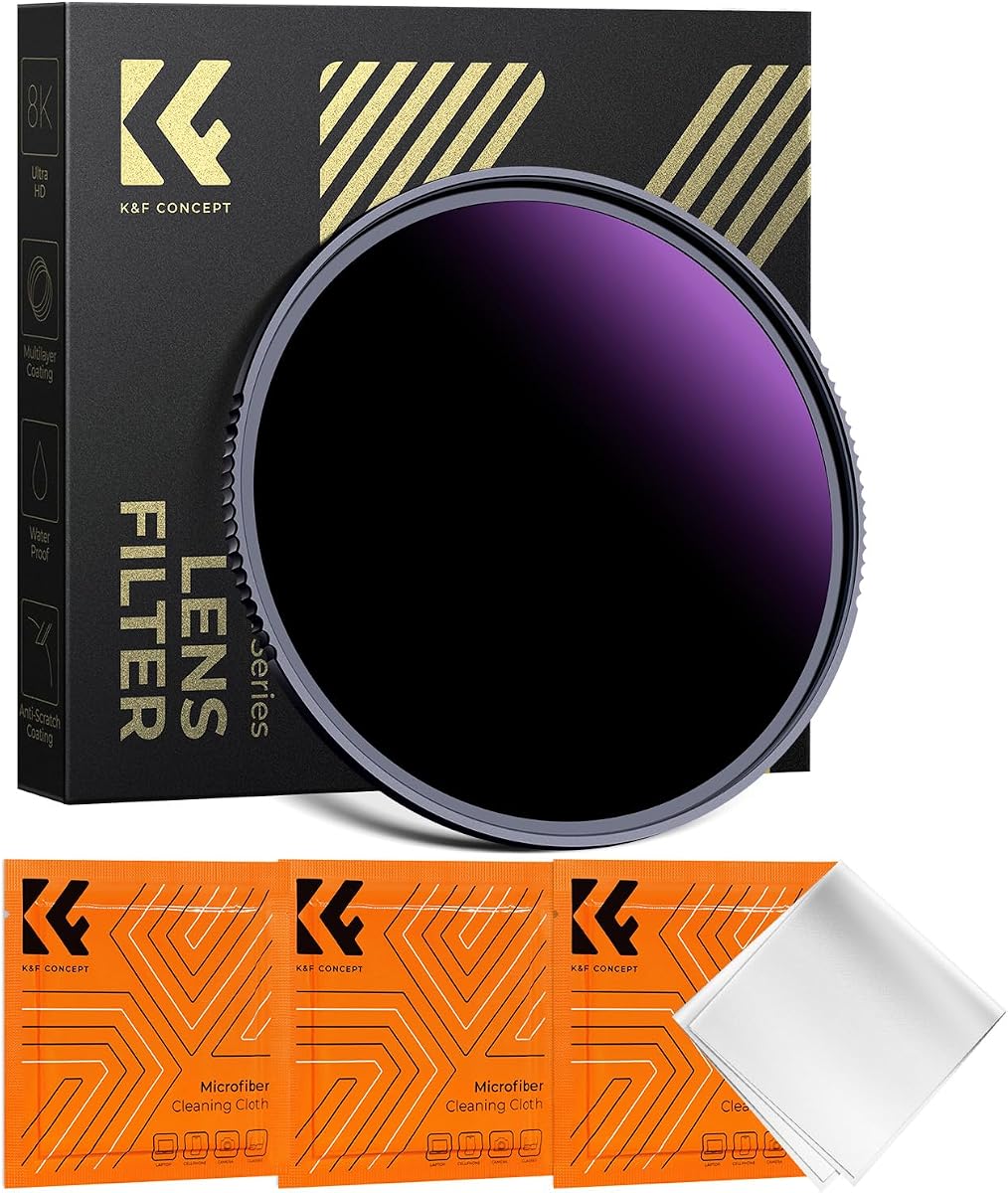 K&F CONCEPT Filtro de lente ND ND1000000 (20 paradas) de 67 mm con 28 multicapa | Filtro de lente de cámara de densidad neutra fija, resistente al agua, resistente a los arañazos, de alta definición (Serie Nano X) FN707