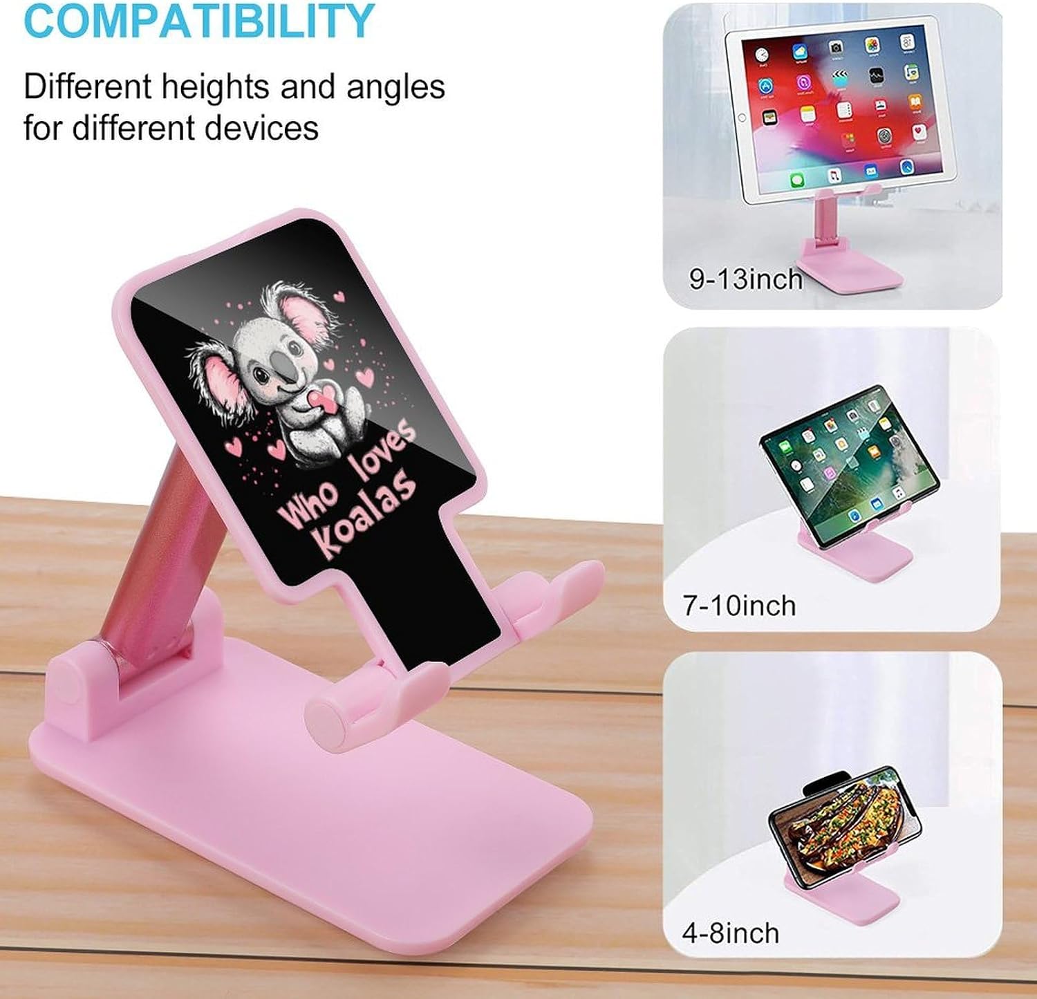 Who Loves Koalas Novelty Cell Phone Stand Lightweight Phones Holder image 3