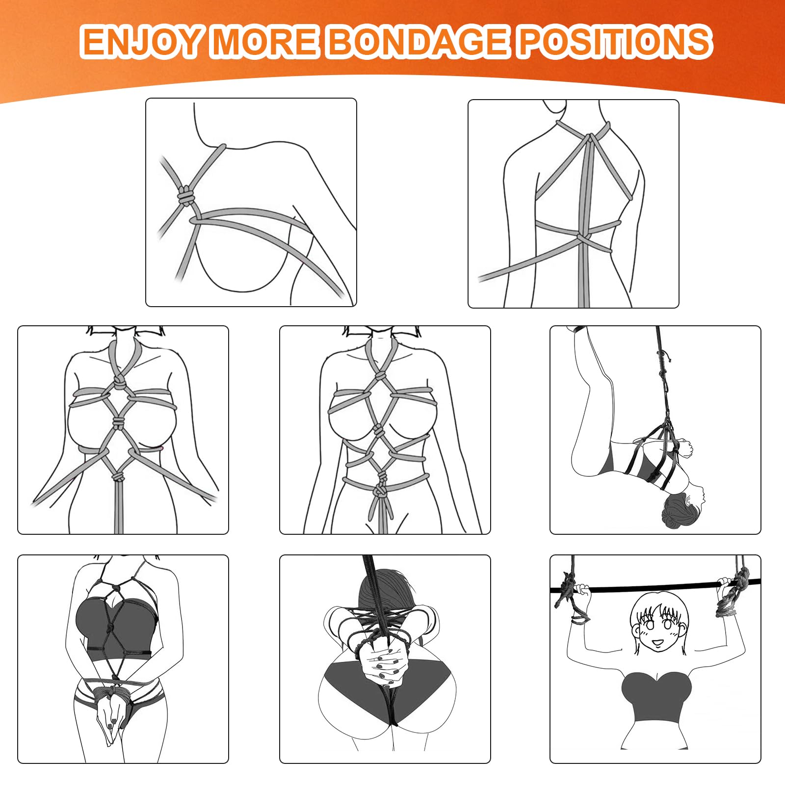 Ninonly SM Bondage Kit Juguetes Sexuales 26Piezas Juguetes Sexuales con Esposas Ajustables,Grilletes para Pies,Látigo,Máscara para los Ojos,Varita de Plumas,Vibrador para Parejas Hombres Mujeres negro
