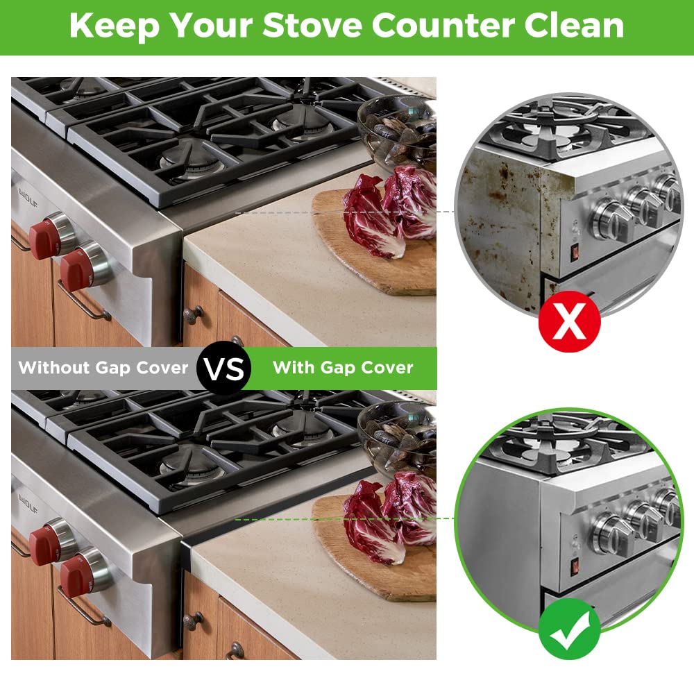 Snapklik.com : Stove Gap Covers Stove Guard Stainless Steel-Will Not ...