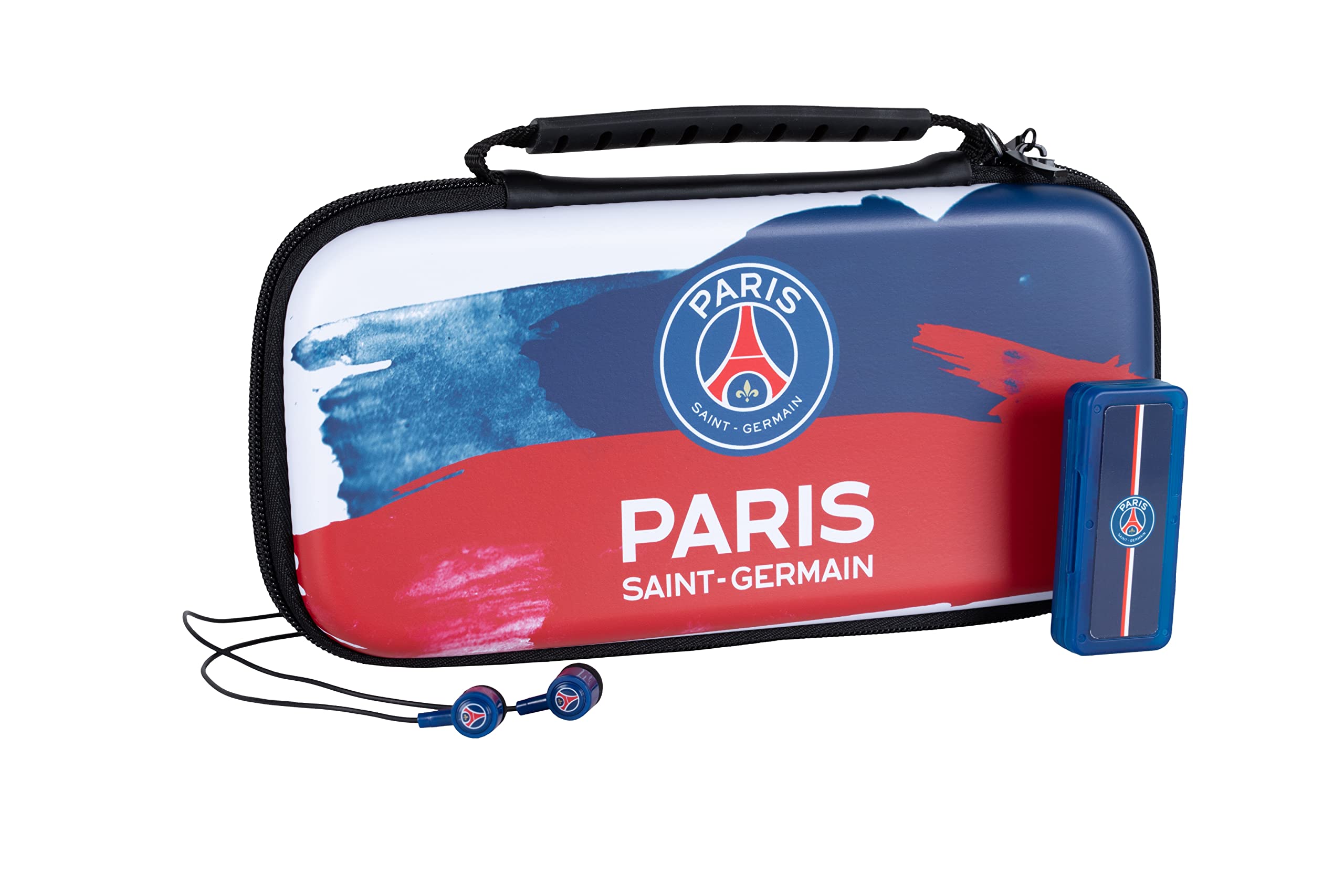 Konix PSG Pack d'accessoires Gaming Starter Kit Nintendo Switch, Switch Lite et Switch OLED - Housse - Verre trempé - Boîtier Jeux - Écouteurs