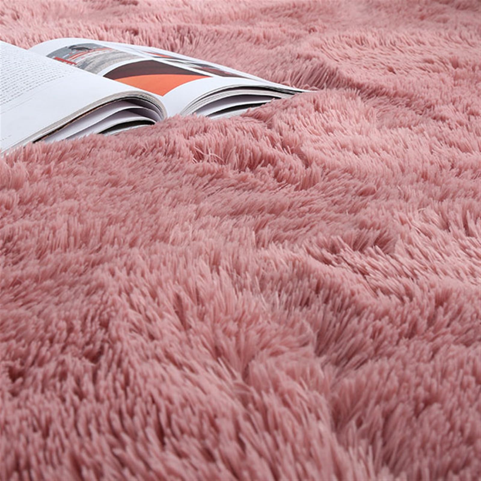 Tappeto moderno a pelo lungo, morbido e felpato, per soggiorno, camera da letto, design rosa, 120 x 200 cm, elegante decorazione per la casa, ideale per bambini e camerette