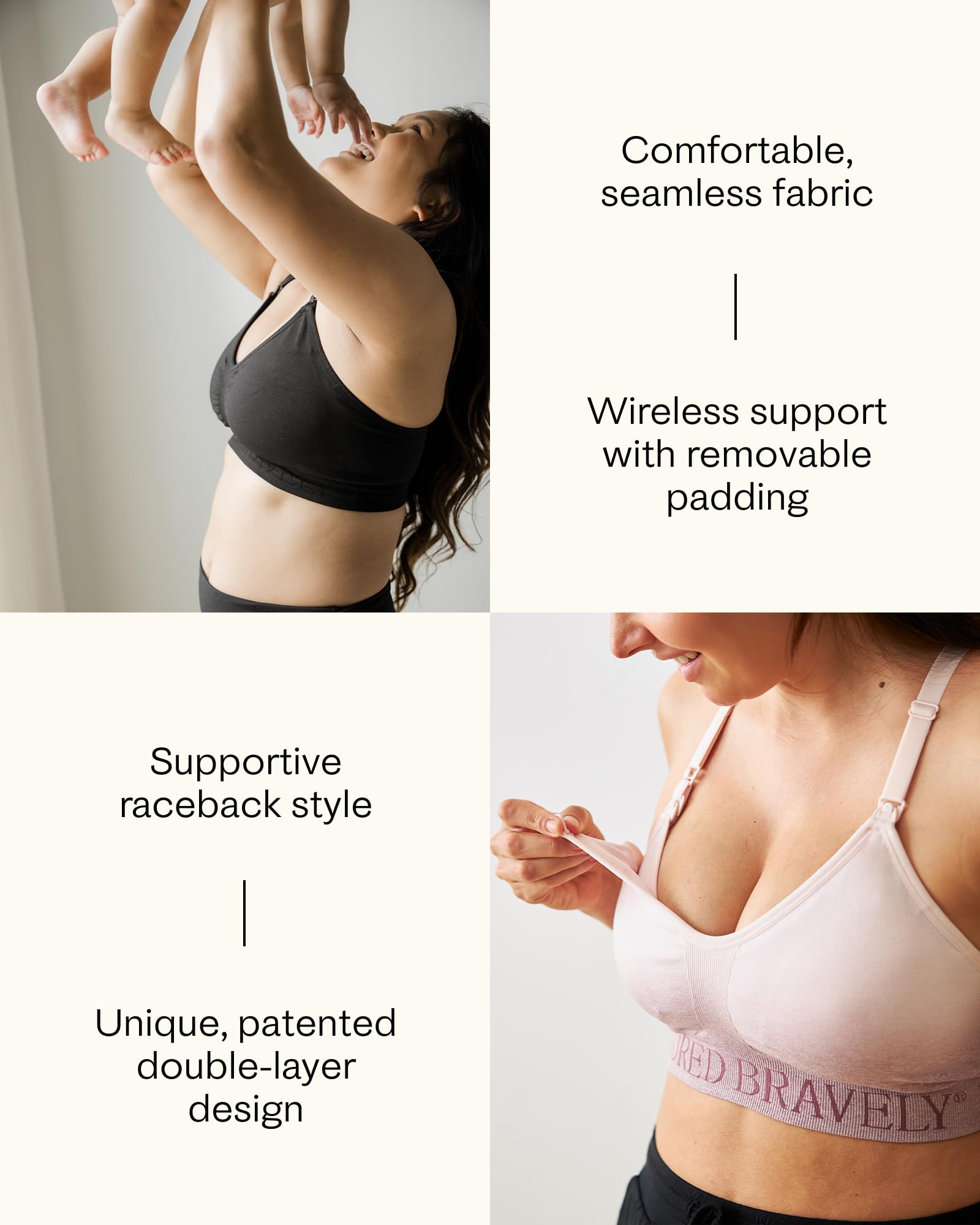 Kindred Bravely Sublime Sports Pumping Bra Hands Free, Adjustable Pumping Bra with EasyClip for All Breast Pumps