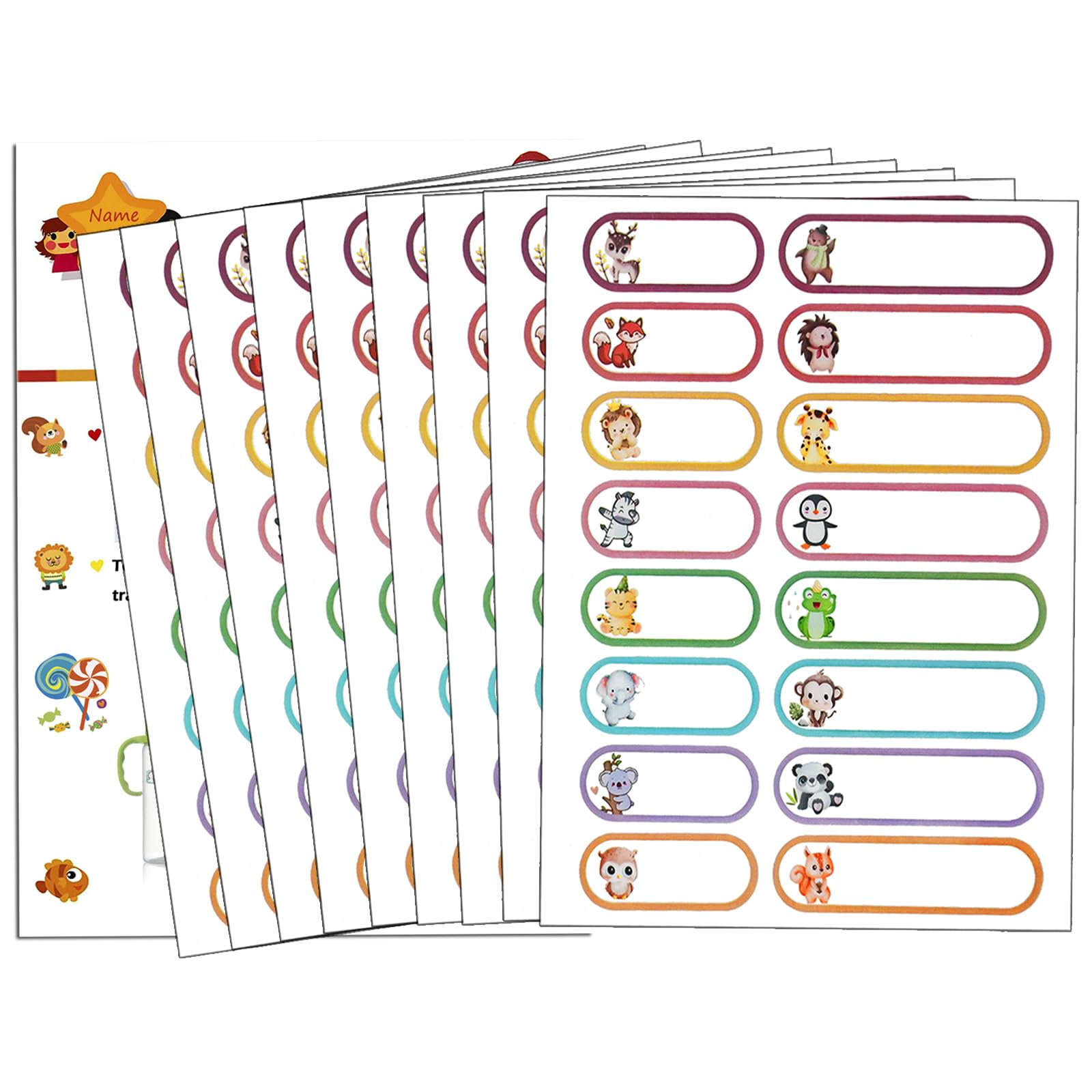 128 Pcs Baby Bottle Waterproof Labels, School Name Labels for Kids, Daycare Labels, Self-Laminating Write-On Waterproof Dishwasher Safe Stickers, Kids